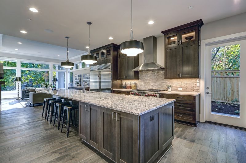 Granite Island in Contemporary Kitchen